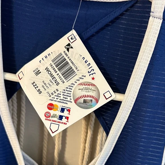 MLB Blue and White Los Angeles Dodgers Tank Top - Picture 5 of 6